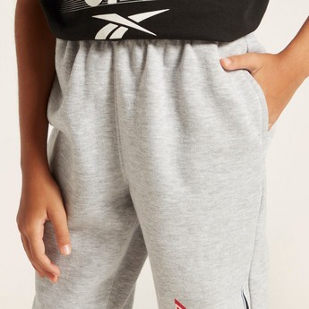 Reebok Logo Print Jog Pants with Pockets and Elasticated Waistband