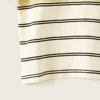 Juniors Striped T-shirt with Short Sleeves