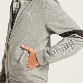 PUMA Printed Jacket with Long Sleeves and Hood