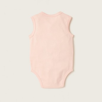 Juniors Embroidered Sleeveless Bodysuit