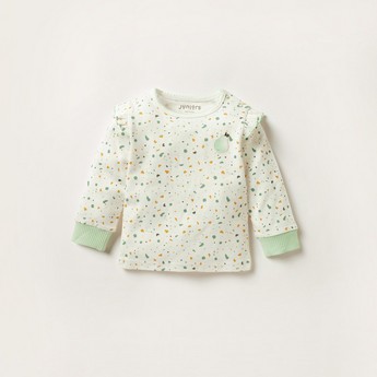 Juniors Printed Long Sleeve Top and Pyjama Set