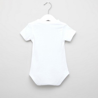 Just Add A Kids Little Sister Print Bodysuit with Round Neck