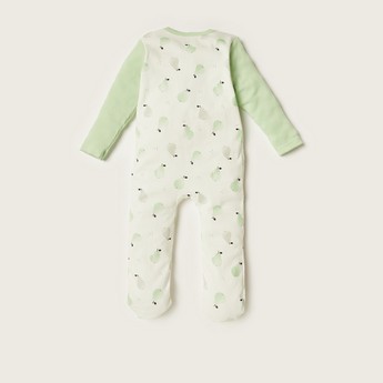 Juniors Pear Print Sleepsuit with Long Sleeves