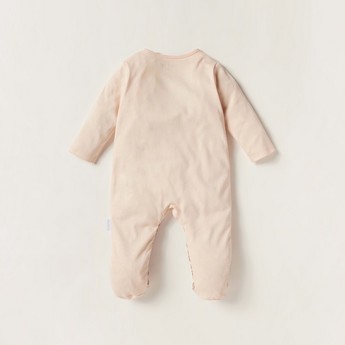 Giggles Closed Feet Sleepsuit with Long Sleeves and Lace Detail