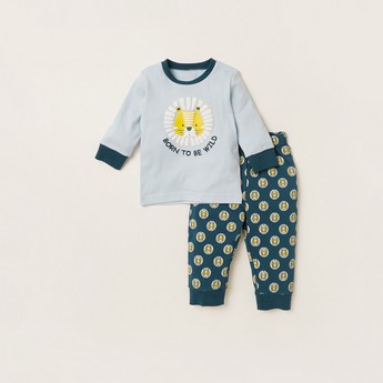 Juniors 4-Piece Printed T-shirt and Pyjama Set