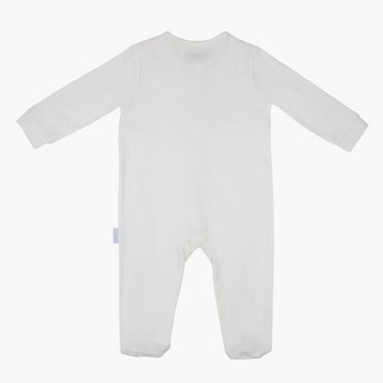 Giggles Textured Closed Feet Sleepsuit with Long Sleeves