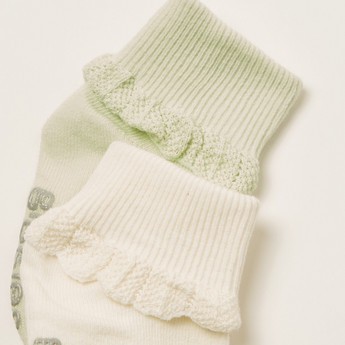 Giggles Textured Socks with Ruffles - Set of 2