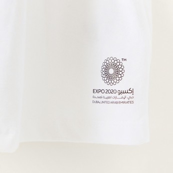 Expo 2020 Printed Dress with Short Sleeves