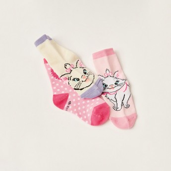 Disney Marie Print Socks - Set of 3