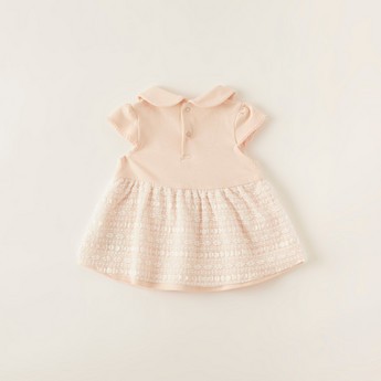 Giggles Lace Detailed Dress with Peter Pan Collar