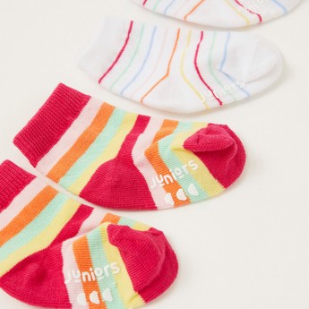 Juniors Striped Ankle Length Socks - Set of 2