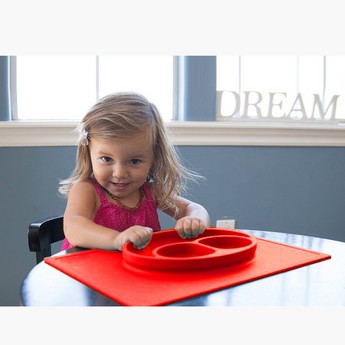 Eazy Kids Square Mat Plate with Sections