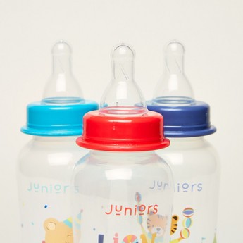 Juniors Printed 3-Piece Feeding Bottle Set - 250 ml