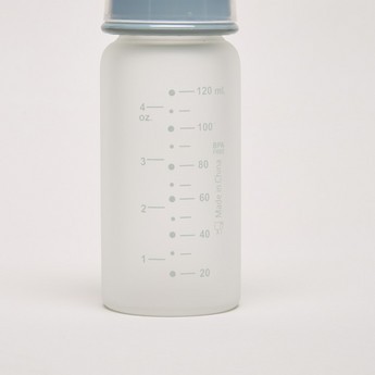 Giggles Glass Feeding Bottle with Silicone Sleeve - 120 ml