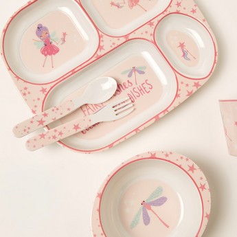 Juniors Fairy Print 5-Piece Dinner Set