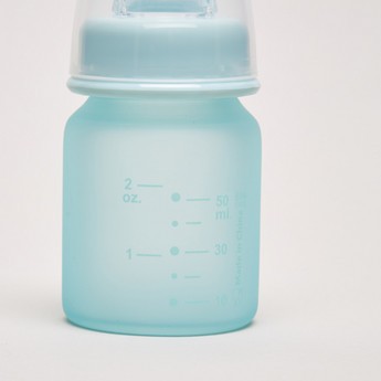 Giggles Glass Feeding Bottle with Silicone Sleeve - 50 ml