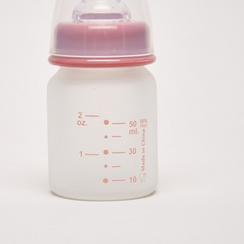 Giggles Glass Feeding Bottle with Silicone Sleeve - 50 ml