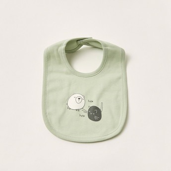 Juniors Printed Bib with Button Closure - Set of 2