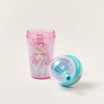 Frozen II Printed Tumbler with Loop Straw - 420 ml