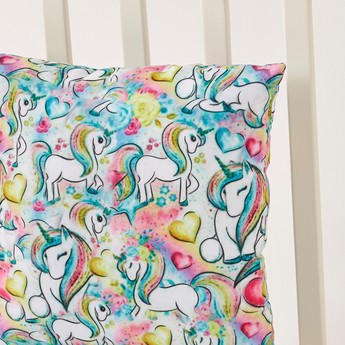 Juniors All-Over Unicorn Print Cushion