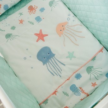 Juniors Under the Sea Applique Cradle Bedding Set