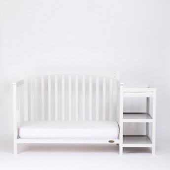 Dream On Me Chloe 3-In-1 Convertible Crib with Changer - Grey