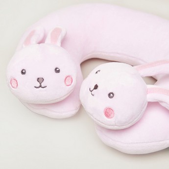 Juniors Neck Pillow with Bunny Accents