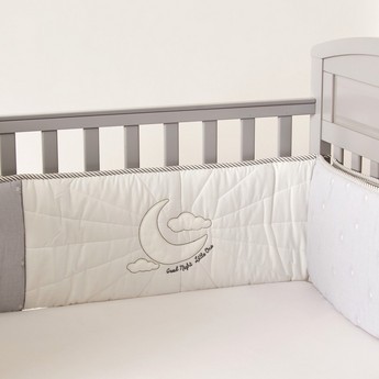 Giggles Bear Embroidered Cot Bumper Set