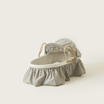 Cambrass Moses Basket with Frills and Canopy