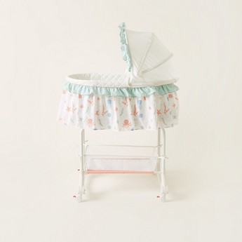 Juniors Printed Bassinet with Canopy