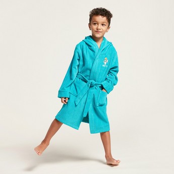 Juniors Textured Robe with Hood and Pockets