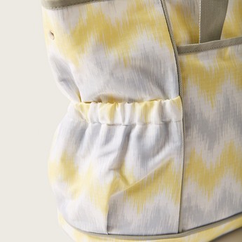 Juniors Chevron Print Diaper Bag with Zip Closure