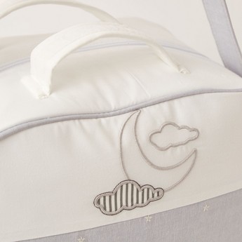 Giggles Embroidered Diaper Bag with Zip Closure