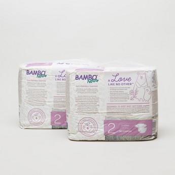 Bamboo Nature 60-Piece Size 2 Diapers 3-6 Kgs