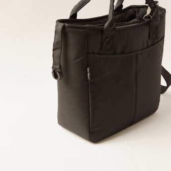 Leclerc Solid Diaper Bag with Zip Closure and Removable Strap