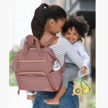 SkipHop Textured Diaper Backpack with Shoulder Straps