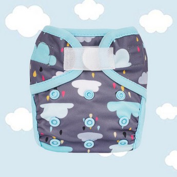 Little Story New Born Cloud Print Reusable Diaper with Insert