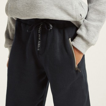 XYZ Knit Jog Pants with Pocket Detail and Drawstring