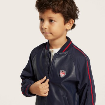 Lee Cooper Logo Embellished Jacket with Long Sleeves