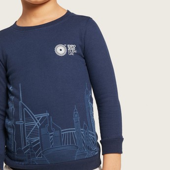 Expo 2020 Graphic Print Pullover with Long Sleeves