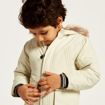 Juniors Zip Through Jacket with Hood and Pockets