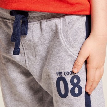 Lee Cooper Printed Knit Pants with Drawstring Closure