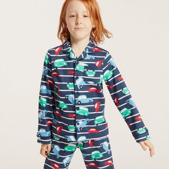 Juniors Printed Shirt and Pyjama Set