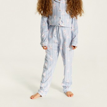 Juniors Printed Long Sleeve Shirt and Pyjama Set