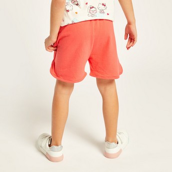 Juniors Solid Shorts with Drawstring Closure