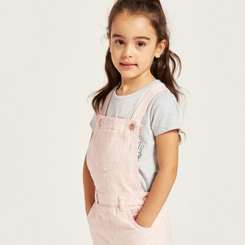 Juniors Solid Dungarees with Pockets