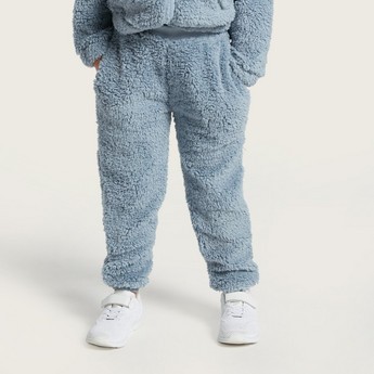 Juniors Textured Hooded Sweatshirt and Jog Pants Set