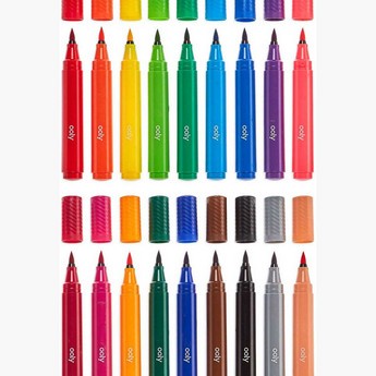 OOLY Big Bright Brush Markers - Set of 18