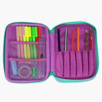 Smily Kiddos Printed Double Compartment Pencil Case