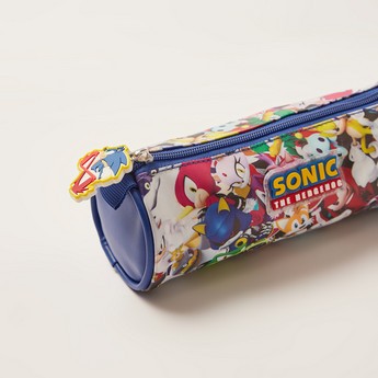 Sonic Boom Printed Pencil Pouch with Zip Closure